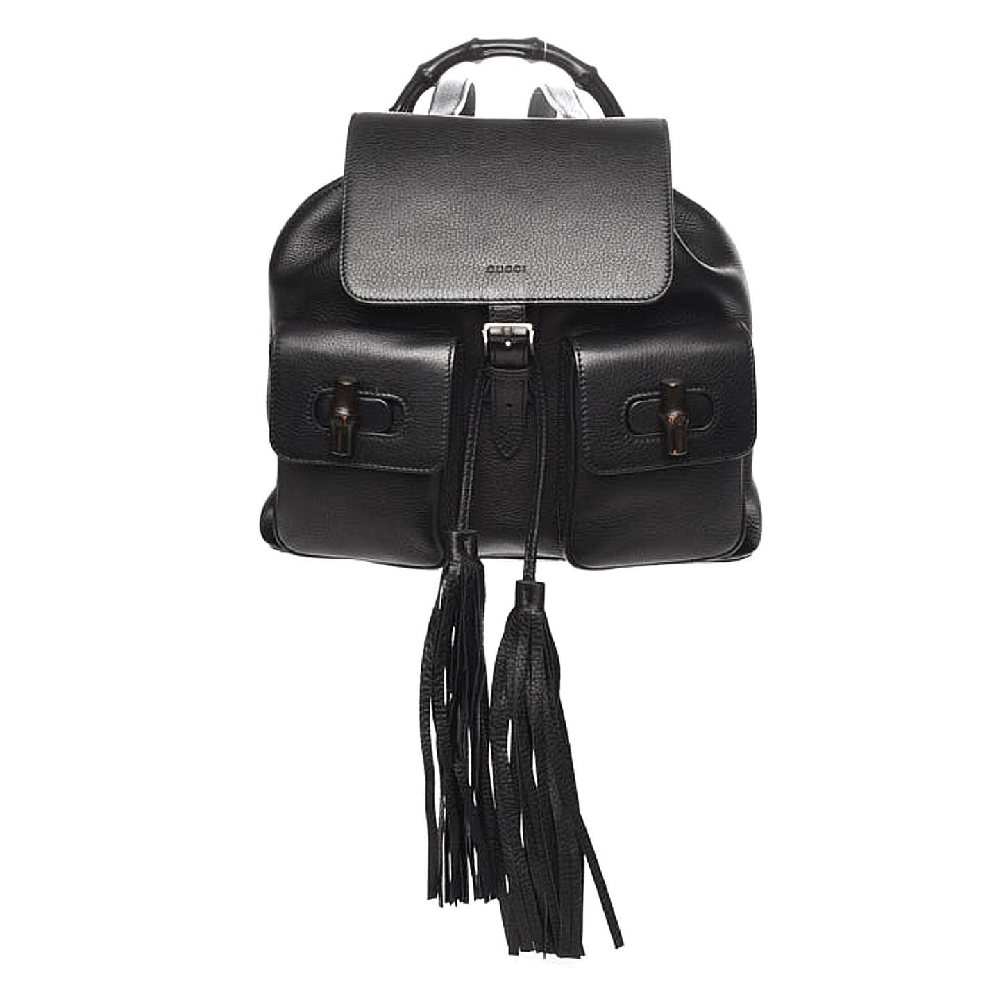Cellarius Calfskin Medium Bamboo Backpack Black