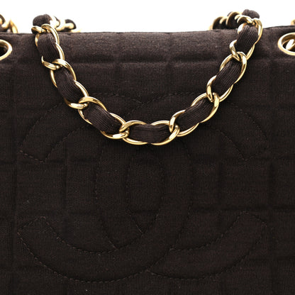 Chanel Jersey Quilted Petite Timeless Tote PTT Black 8 of 11