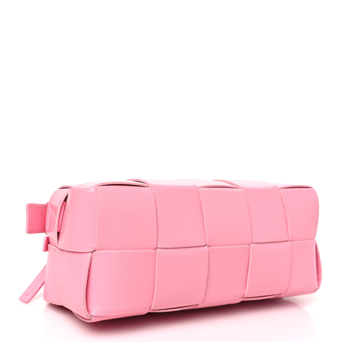 Lambskin Maxi Intrecciato Small Brick Cassette Bag Pink Ribbon