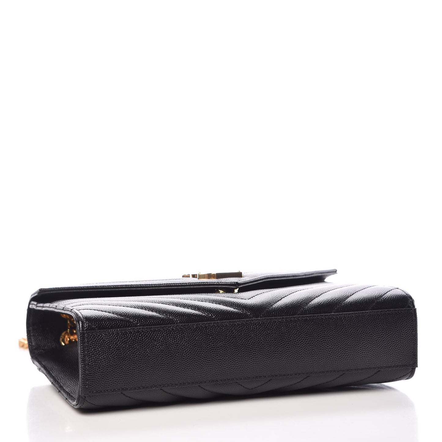 Grain De Poudre Matelasse Chevron Medium Monogram Satchel Black