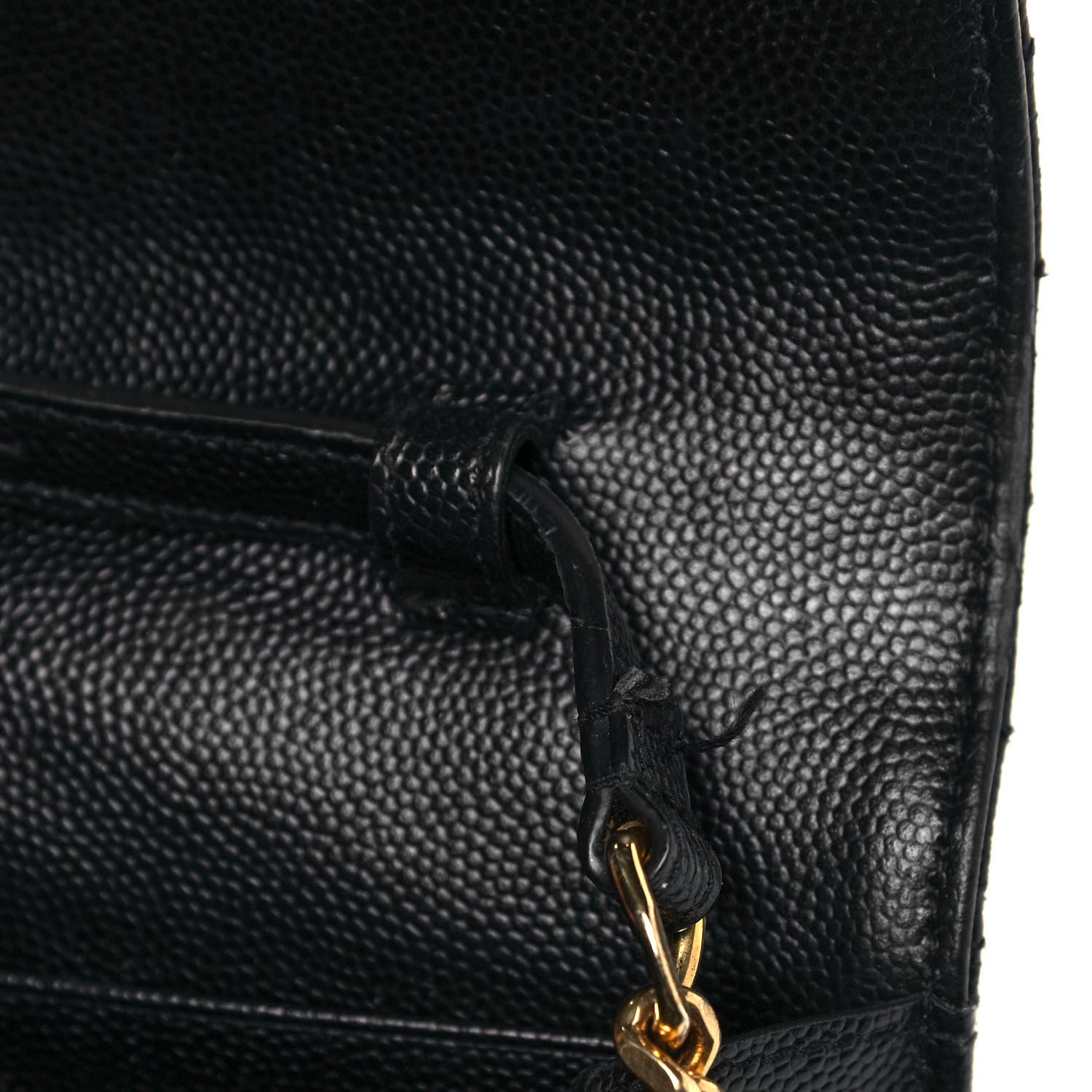 Saint Laurent Grain De Poudre Matelasse Chevron Monogram Chain Wallet Black 14 of 14