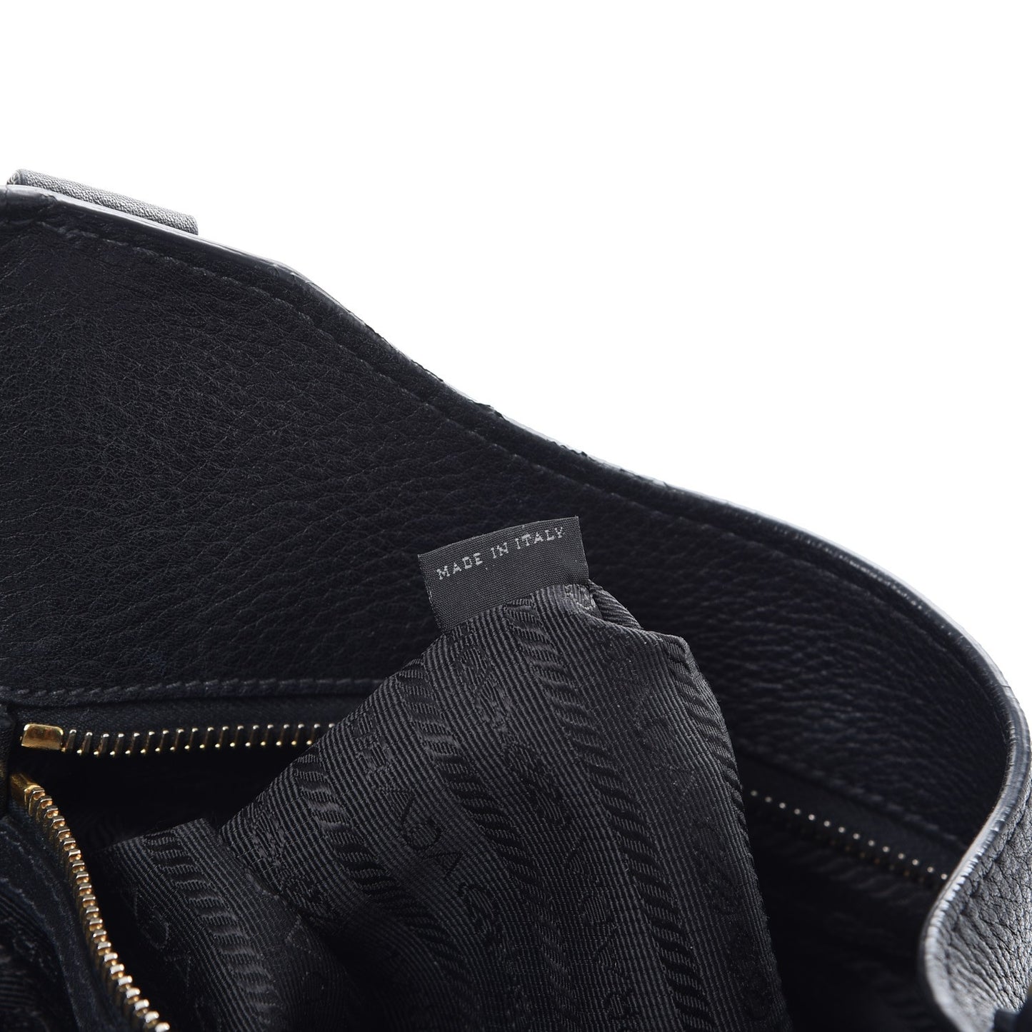 Vitello Daino Pushlock Tote Black