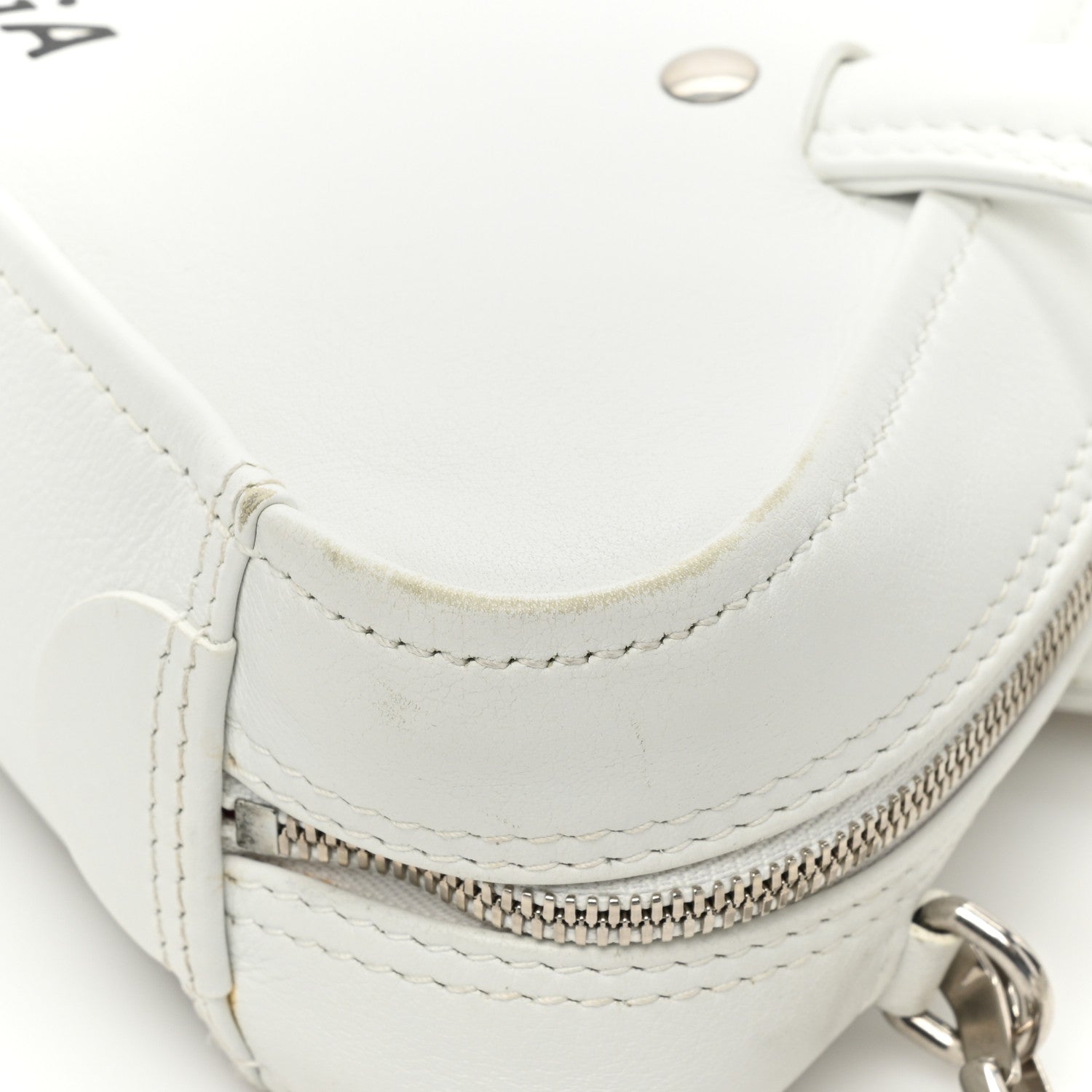 Balenciaga Calfskin XS Triangle Chain Duffle White 11 of 15