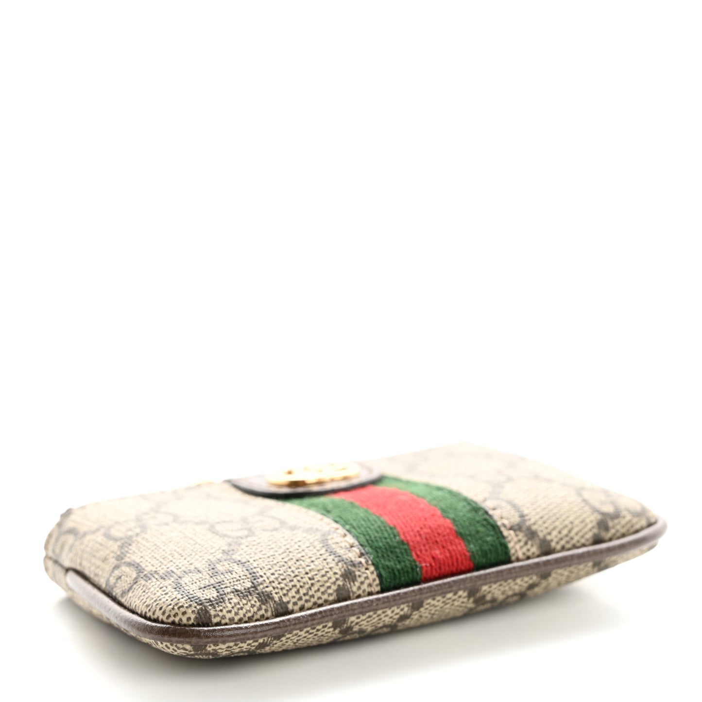 GG Supreme Monogram Web Ophidia Key Case Beige New Acero