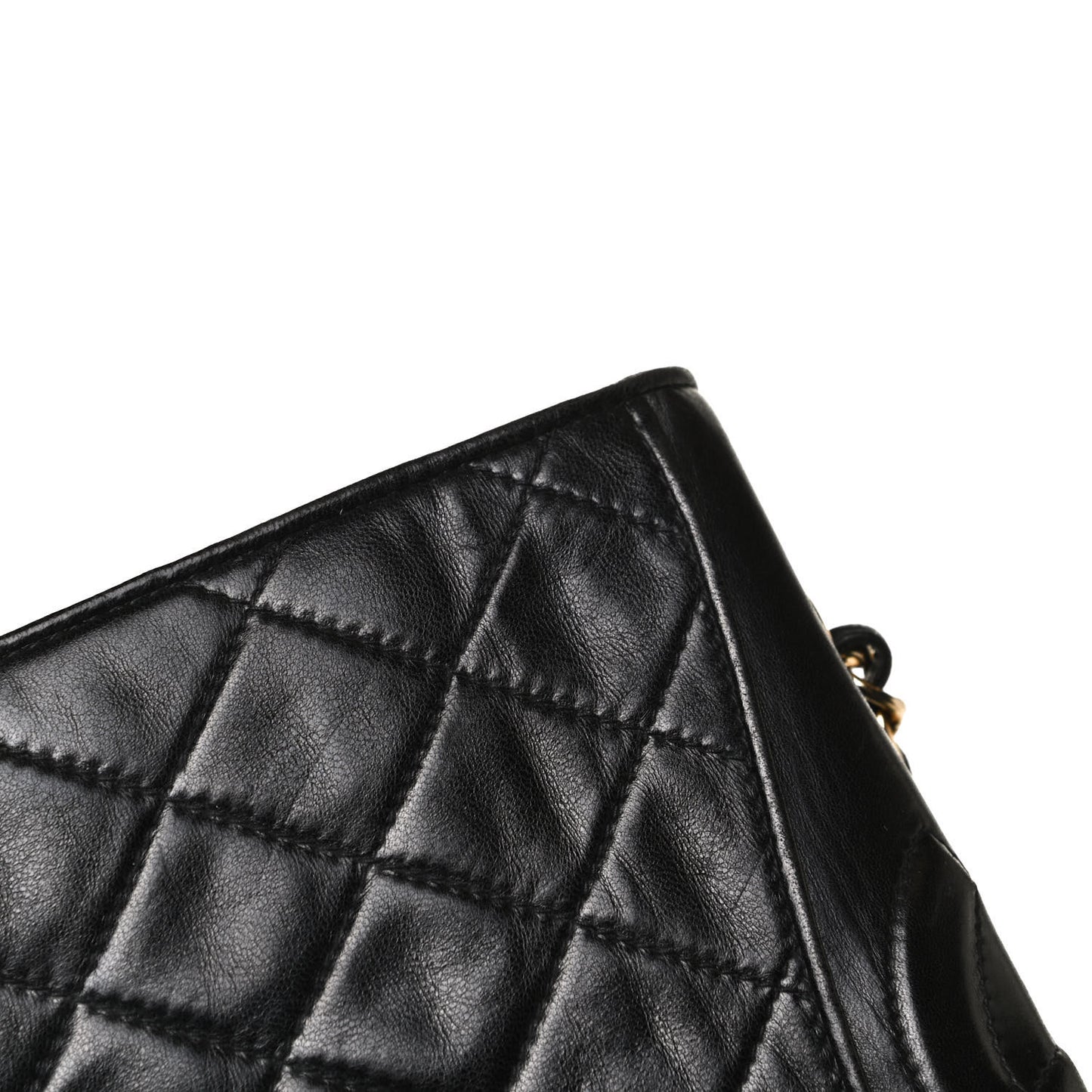 Lambskin Quilted CC Small Single Flap Black