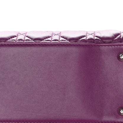 Christian Dior Lambskin Cannage Medium Lady Dior Purple 15 of 15