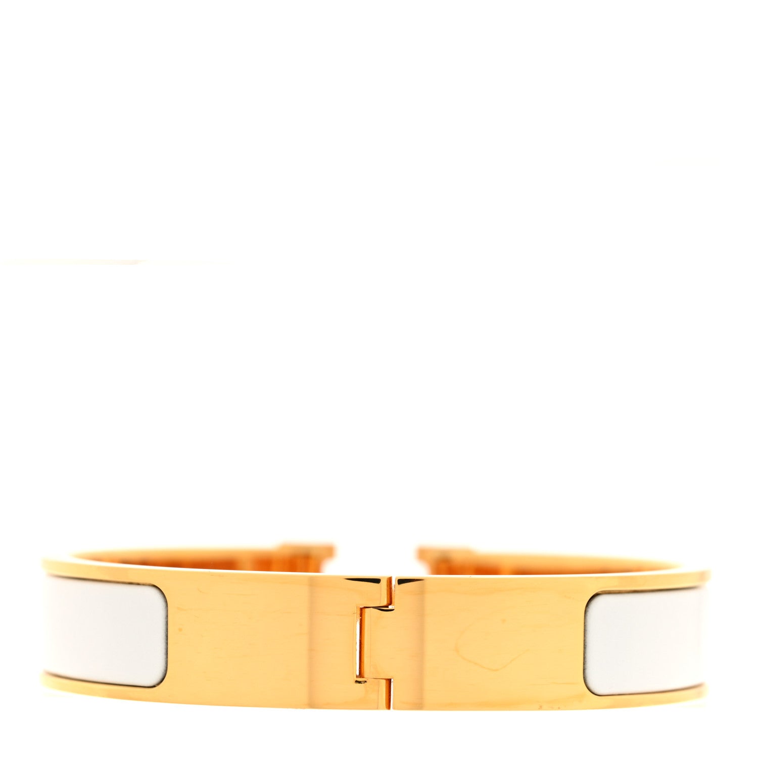 Hermes Enamel Narrow Clic Clac H Bracelet PM White 3 of 5