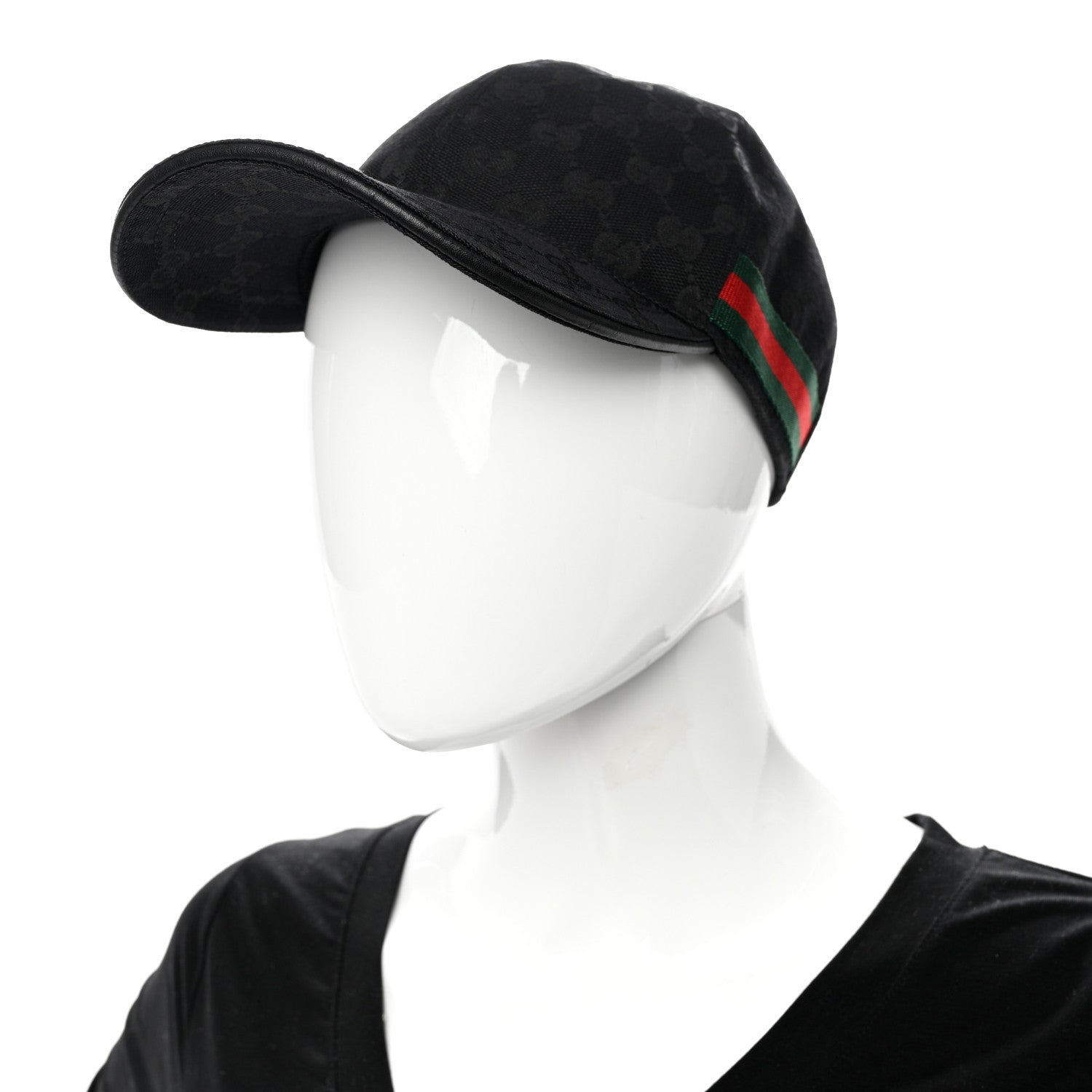 Gucci Monogram Web Baseball Hat S Black 2 of 8