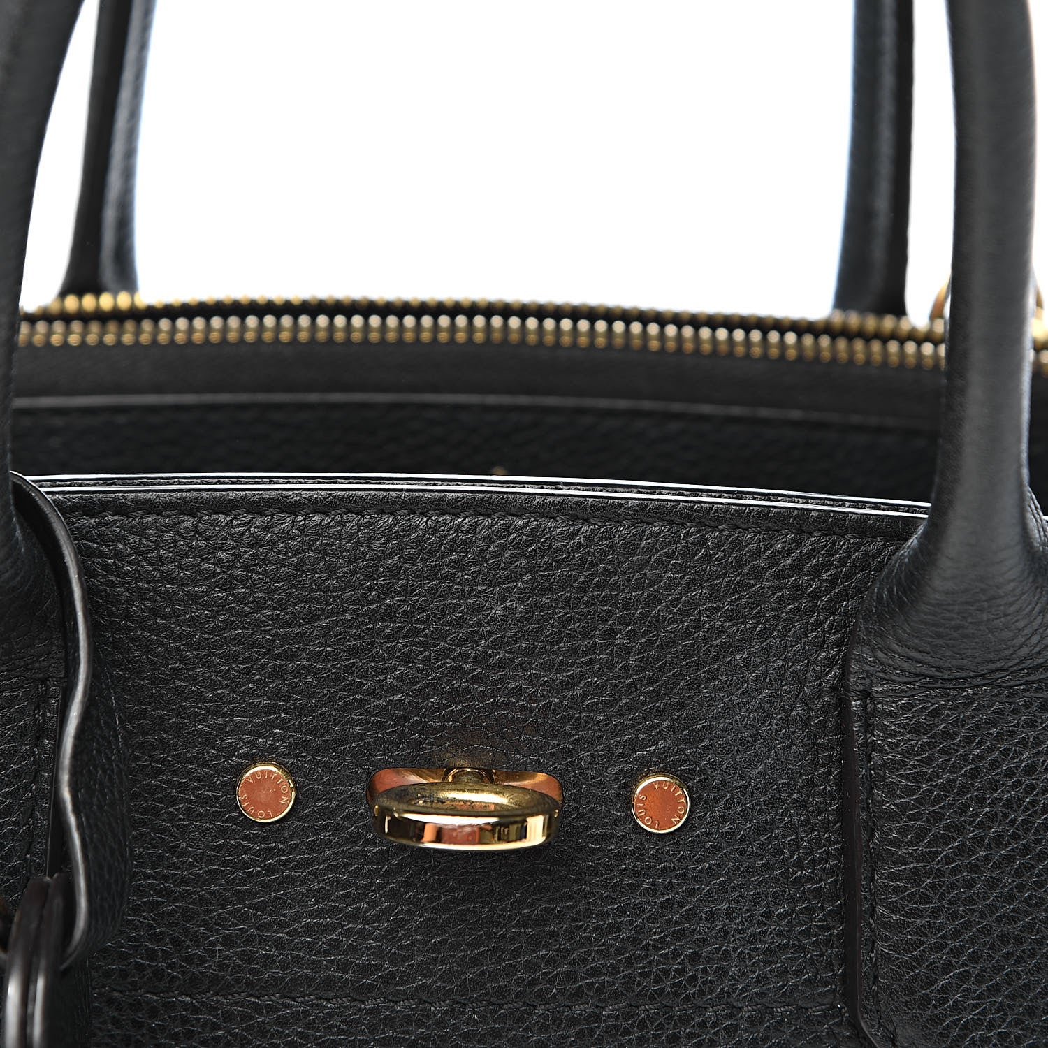 Louis Vuitton Calfskin Studded City Steamer MM Black 7 of 15