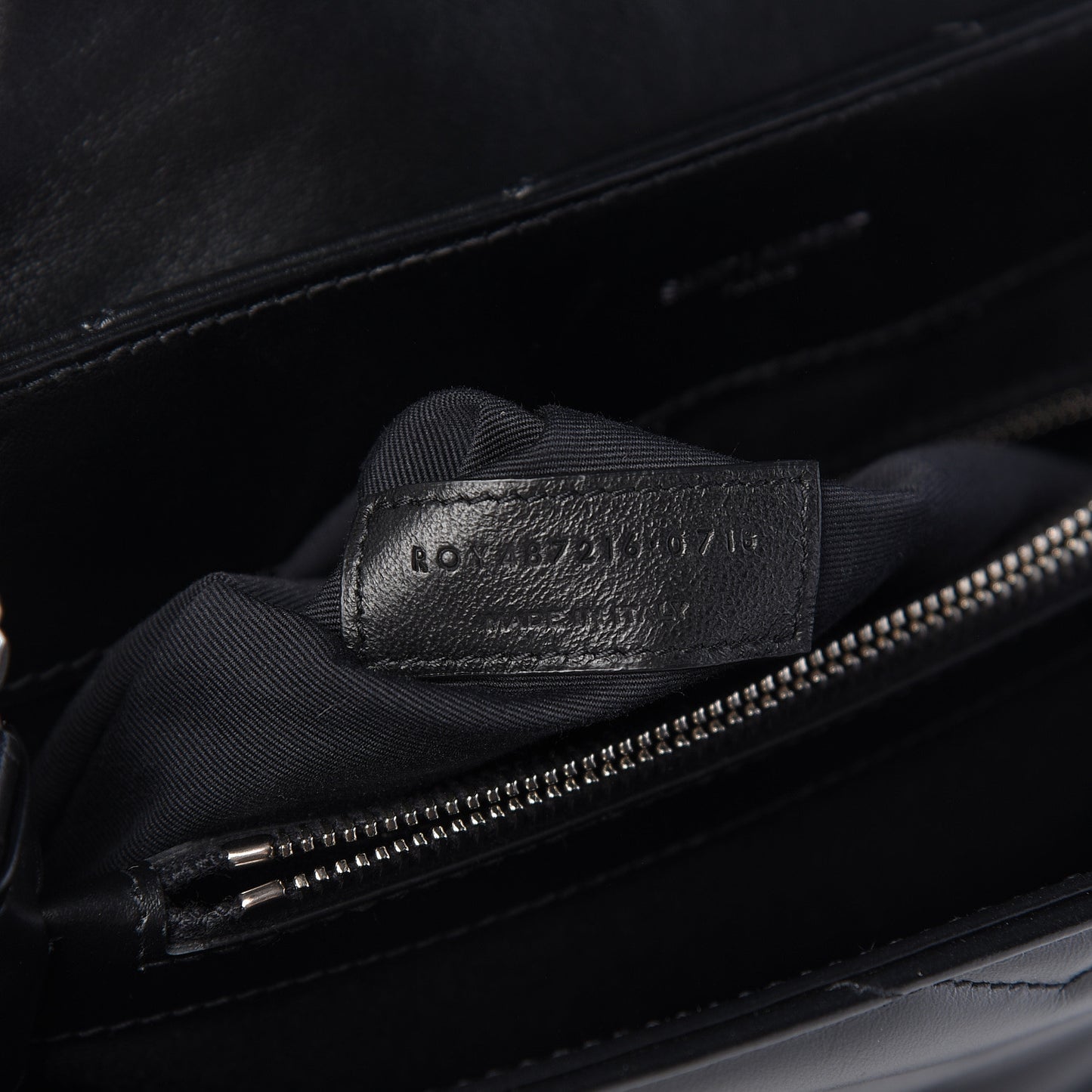 Calfskin Y Quilted Monogram Medium Loulou Chain Satchel Black