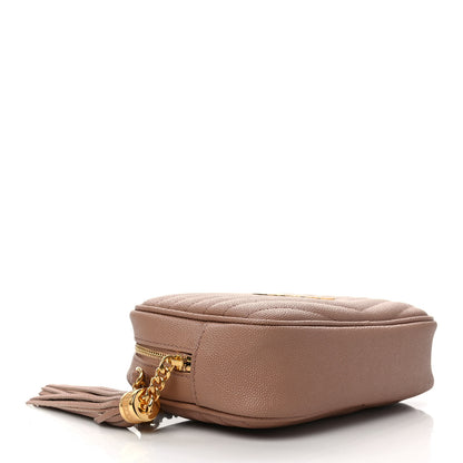 Saint Laurent Grain De Poudre Matelasse Monogram Mini Lou Camera Bag Vintage Peach 4 of 10