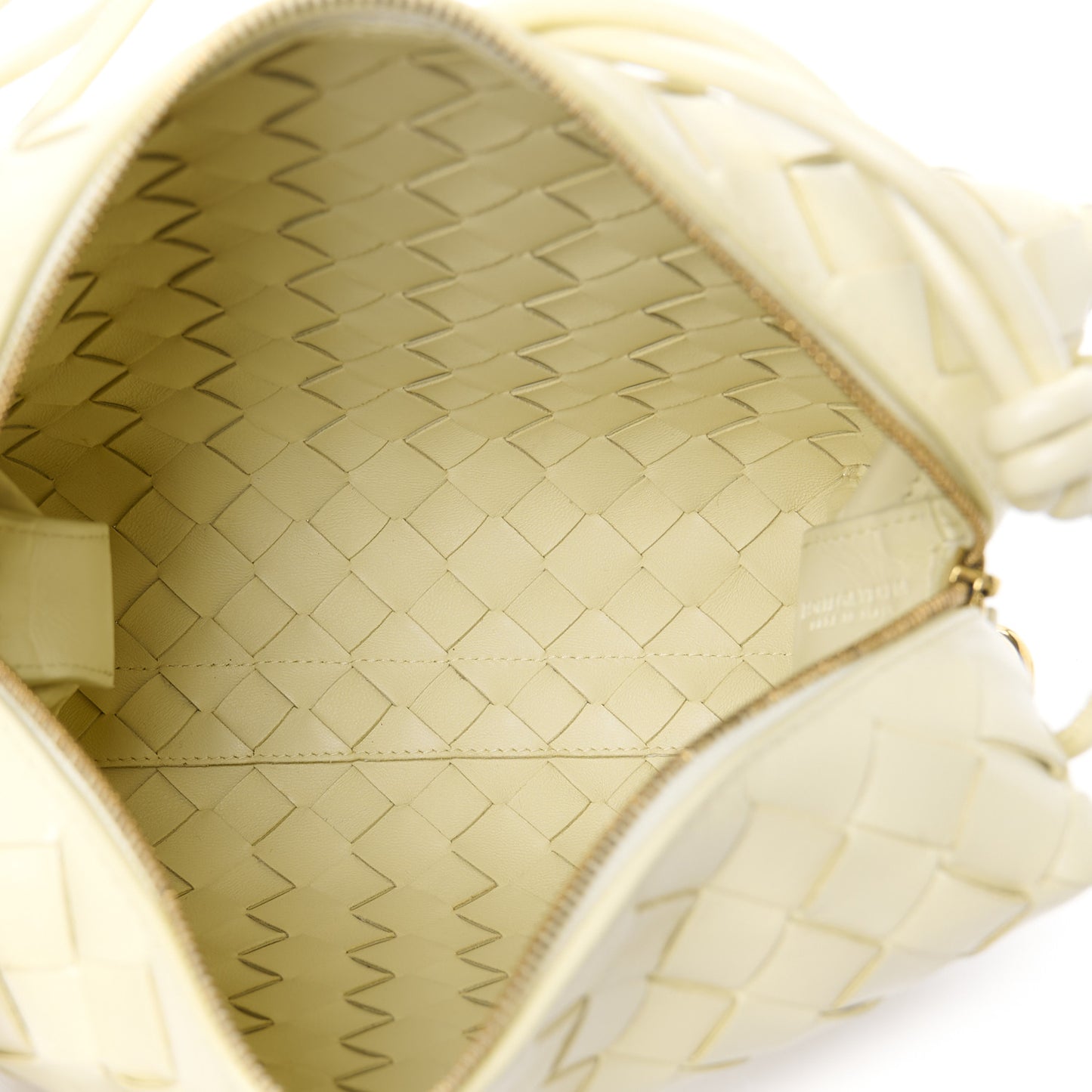 Nappa Intrecciato Small Loop Camera Bag Yellow Maze