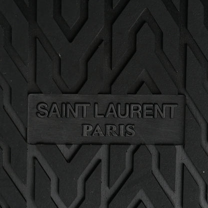 Saint Laurent Calf Hair Jimmy Cross Slides 37 Black 6 of 8