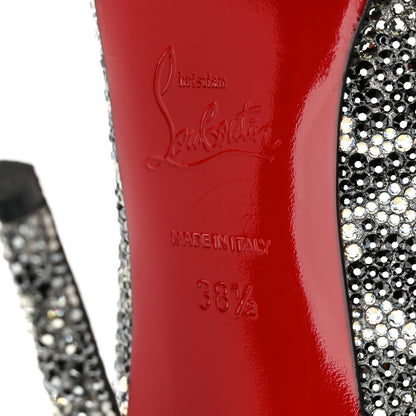 Christian Louboutin Strass Leopard Print Pigalle Follies 100 Pumps 38.5 Silver Black 8 of 8