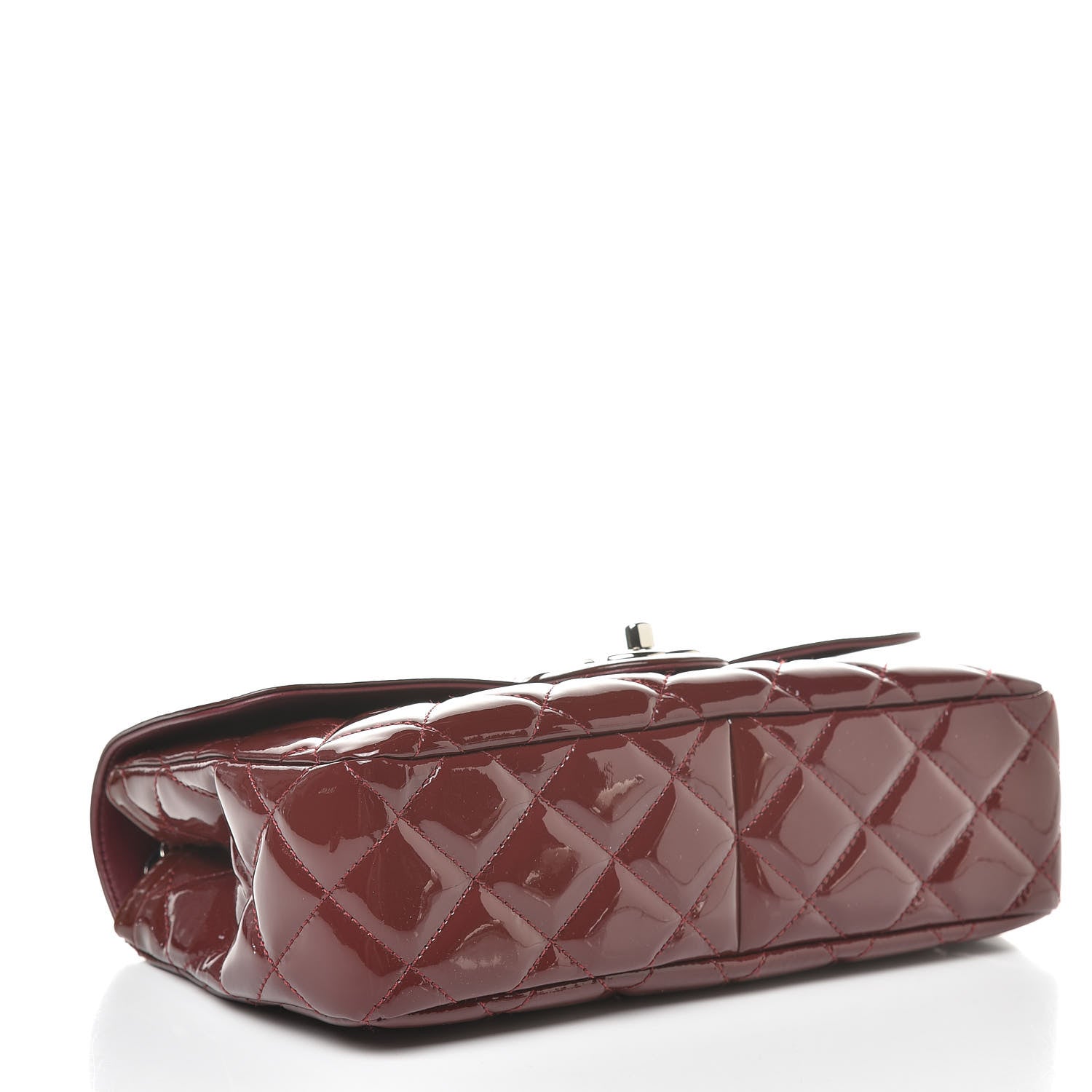 Chanel Patent Quilted Large Coco Shine Flap Burgundy 4 of 11