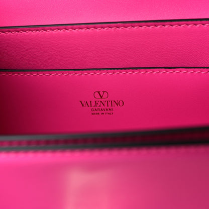 Valentino Garavani Smooth Calfskin Enamel Tonal Rockstud23 Shoulder Bag Pink PP 6 of 9