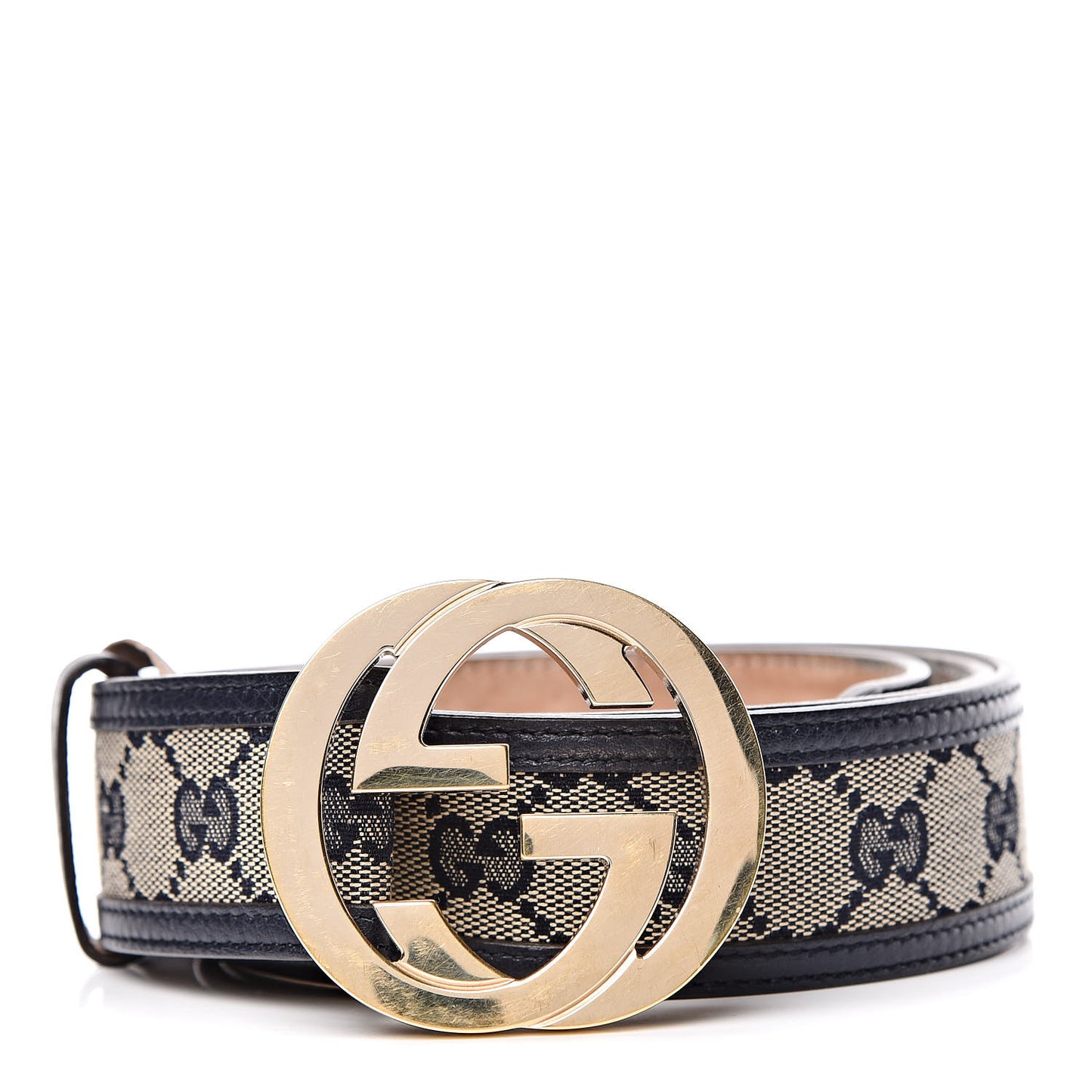 Monogram Interlocking G Belt 100 40 Navy