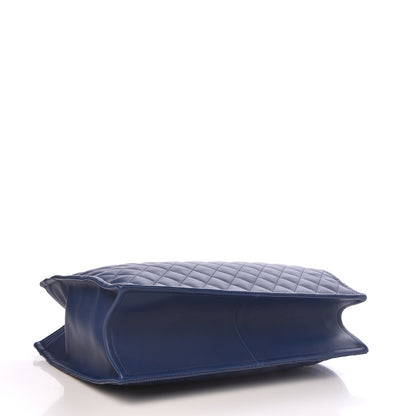 Chanel Calfskin Quilted Large Boy Tote Navy 4 of 10