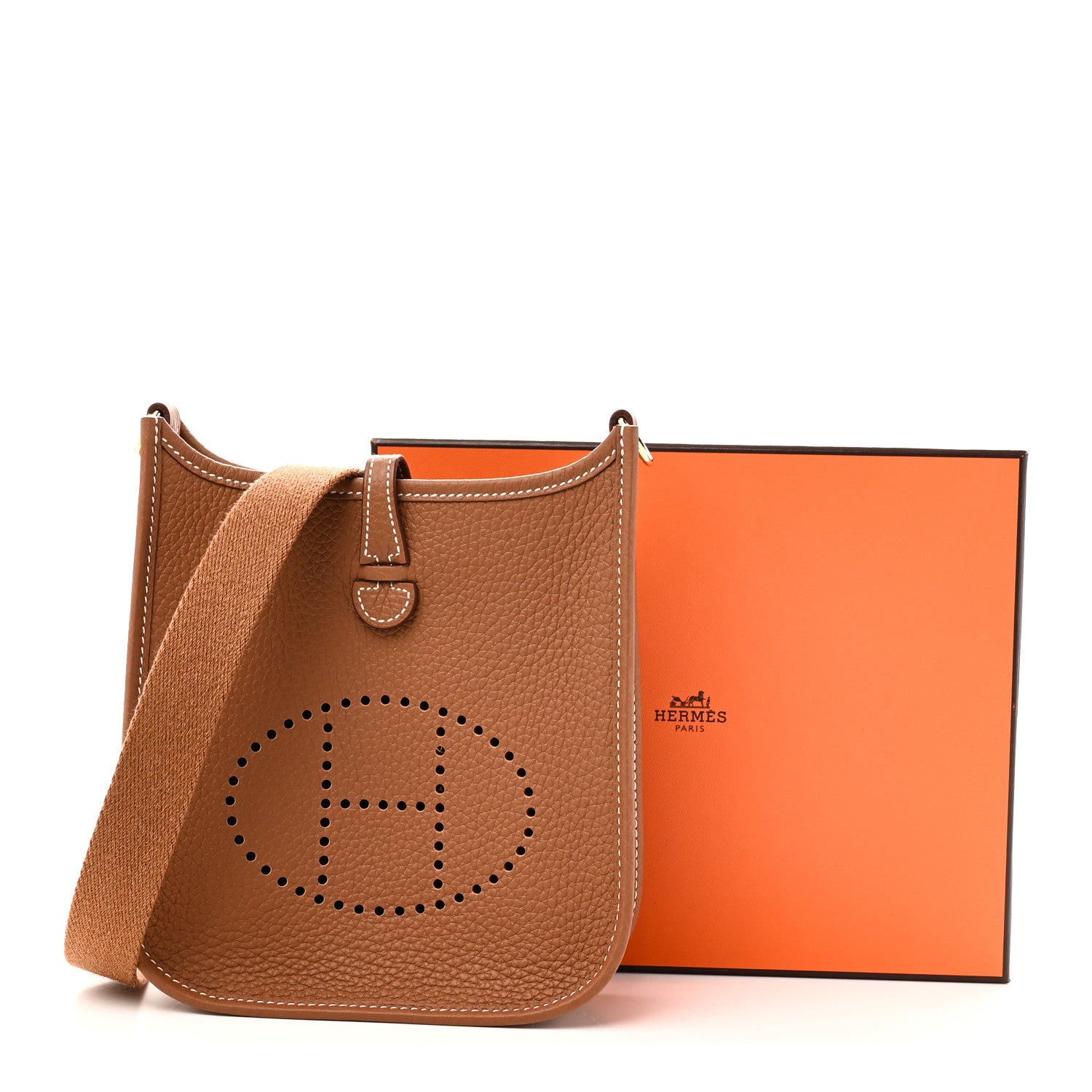Hermes Taurillon Clemence Evelyne TPM Gold 11 of 11