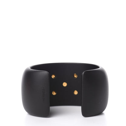 Hermes Pearwood Medor Cuff Bracelet S Black 2 of 5