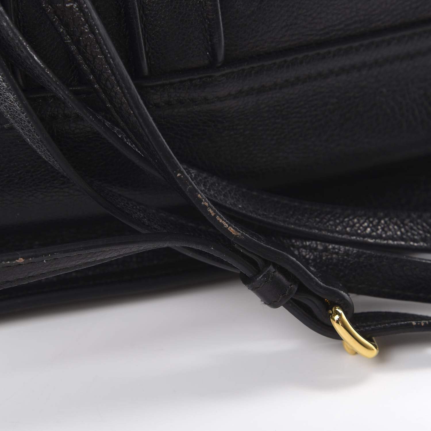 Prada Glace Calfskin Etiquette Flap Shoulder Bag Black 18 of 21