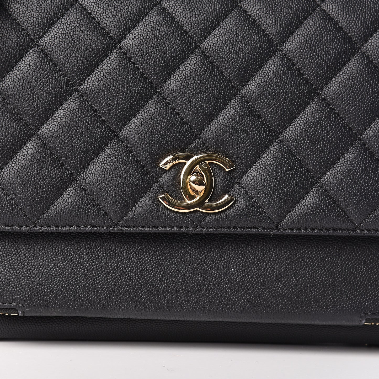 Caviar Quilted Large Business Affinity Flap Black
