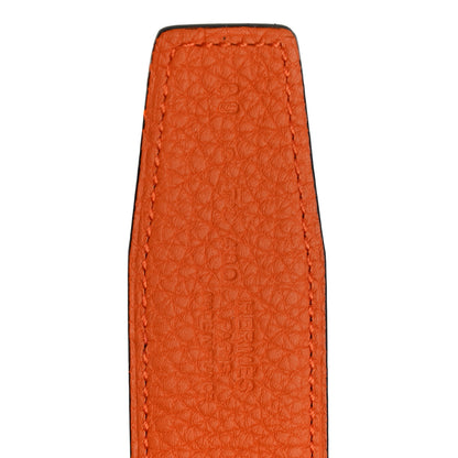 Hermes 135 Togo 32mm Constance H Belt 80 Black Orange 4 of 9