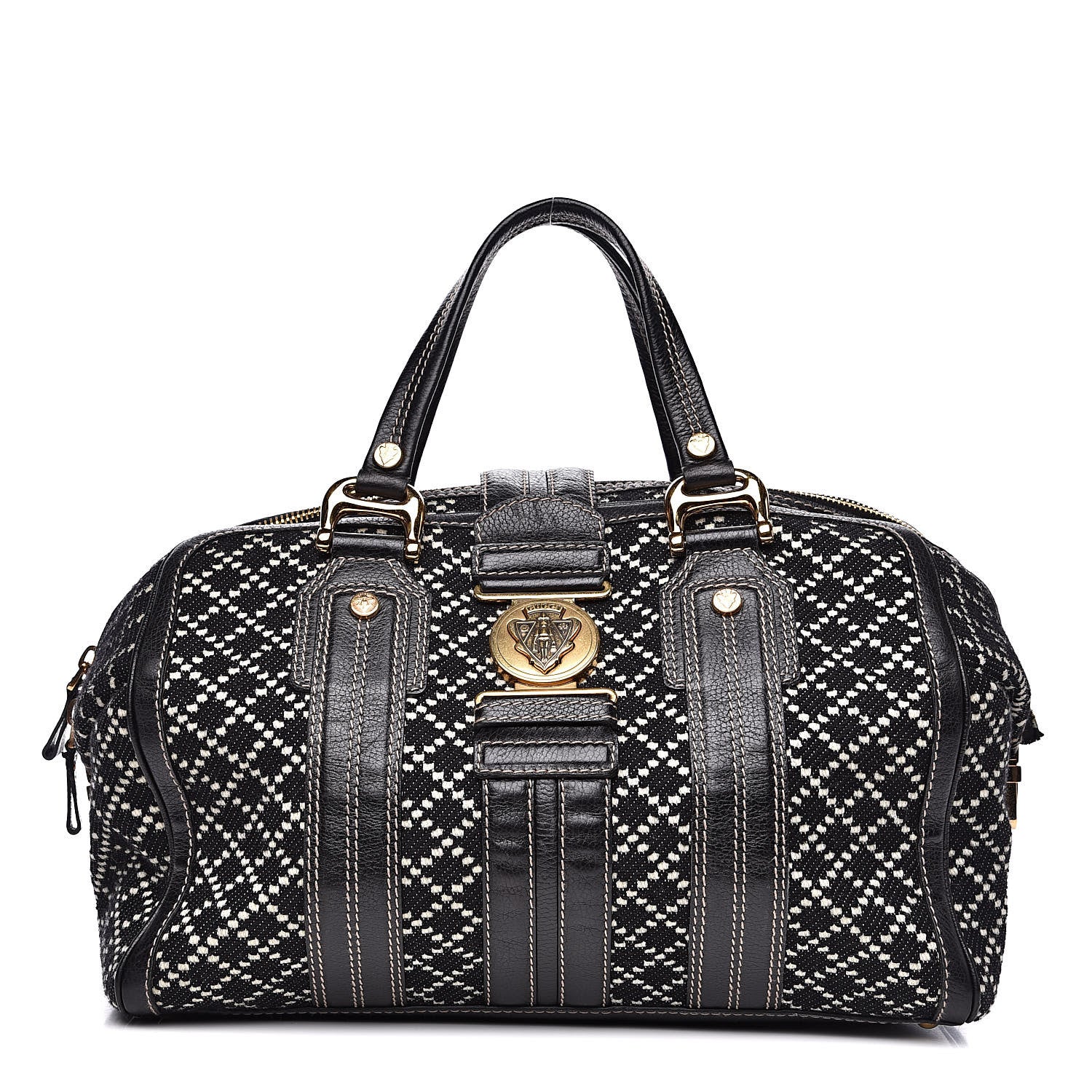 Gucci Diamante Calfskin Large Aviatrix Boston Black 1 of 16
