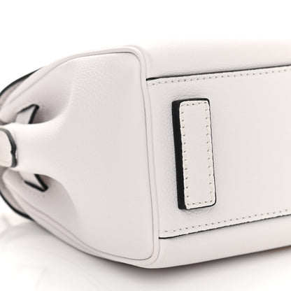 Versace Grained Calfskin Small La Medusa Top Handle Bag White 5 of 9