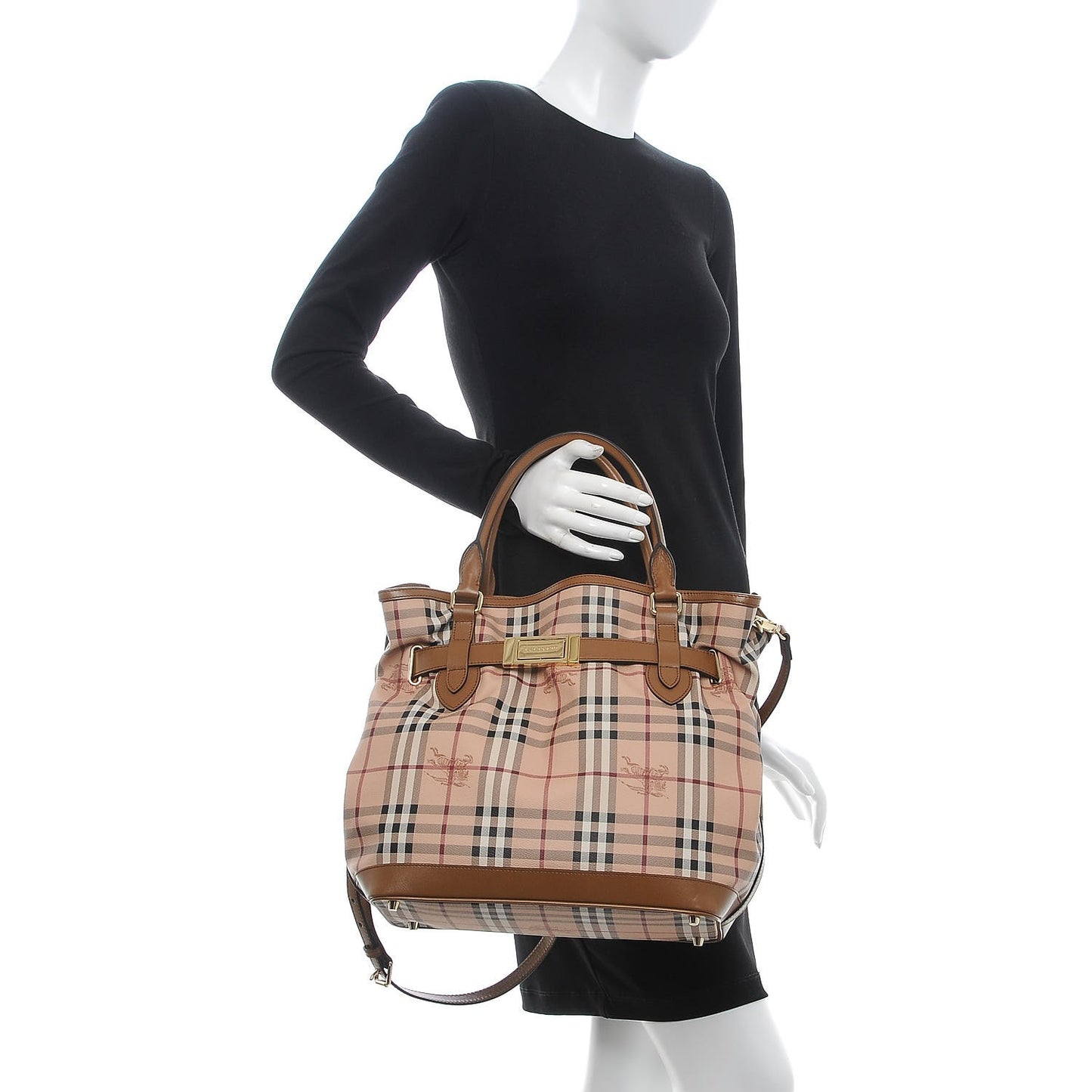 Haymarket Check Medium Golderton Tote Mid Camel