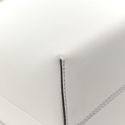 Fendi Vitello Dolce Bi-Color FF 1974 Embossed Medium By The Way Boston Bag White Ice Maya Black 14 of 16