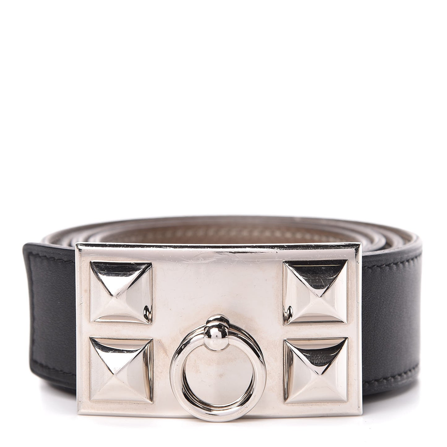 Box Espom Collier De Chien CDC Belt 90 Black Etoupe