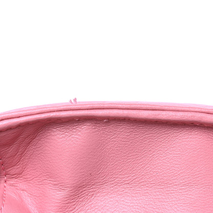 Chanel Lambskin Camellia Embossed Wallet On Chain WOC Pink 5 of 6