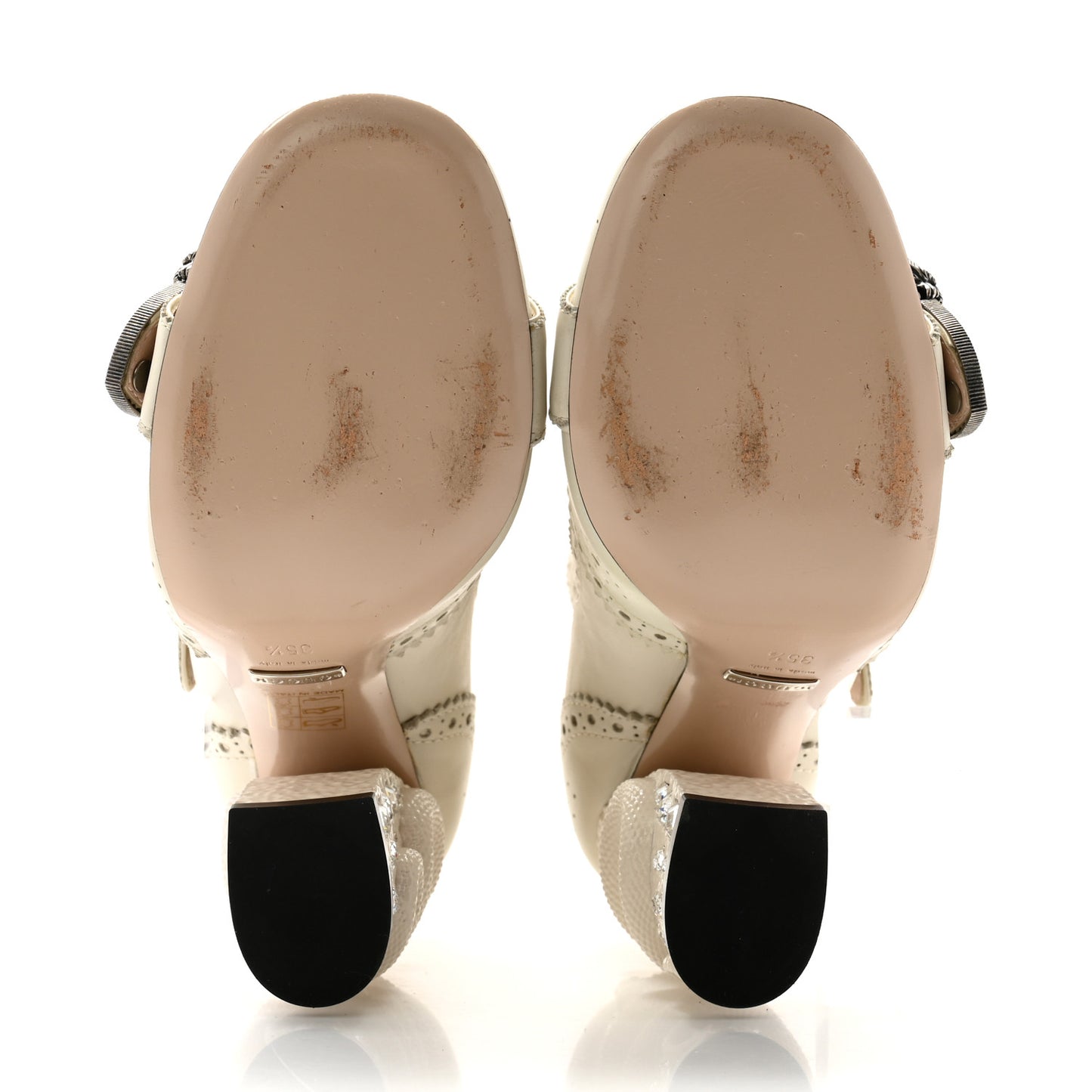 Calfskin Queercore Mid Calf Loafer Pumps 35.5 White