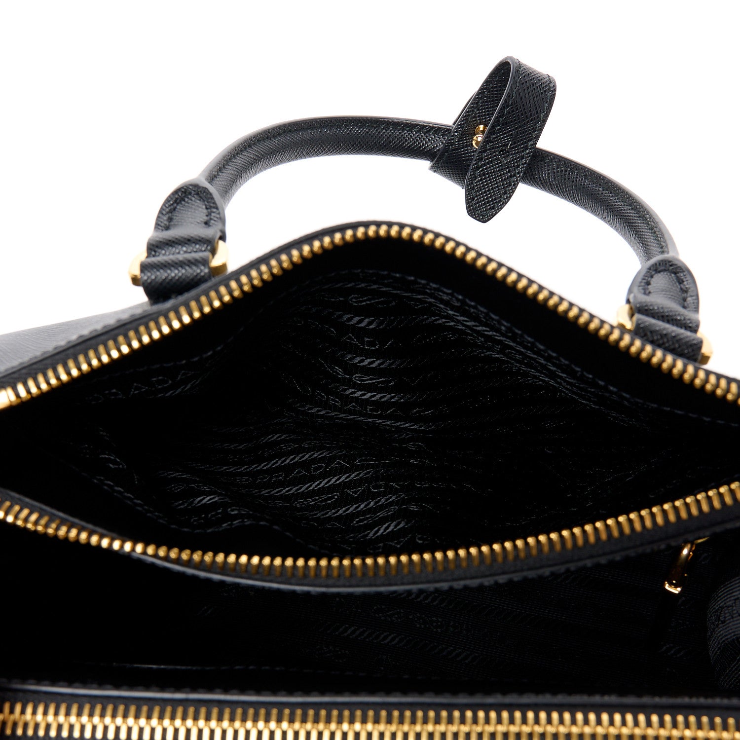 Prada Saffiano Small Galleria Double Zip Tote Black 8 of 13