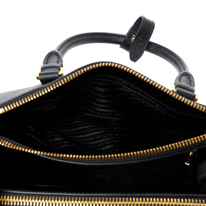 Prada Saffiano Small Galleria Double Zip Tote Black 8 of 13