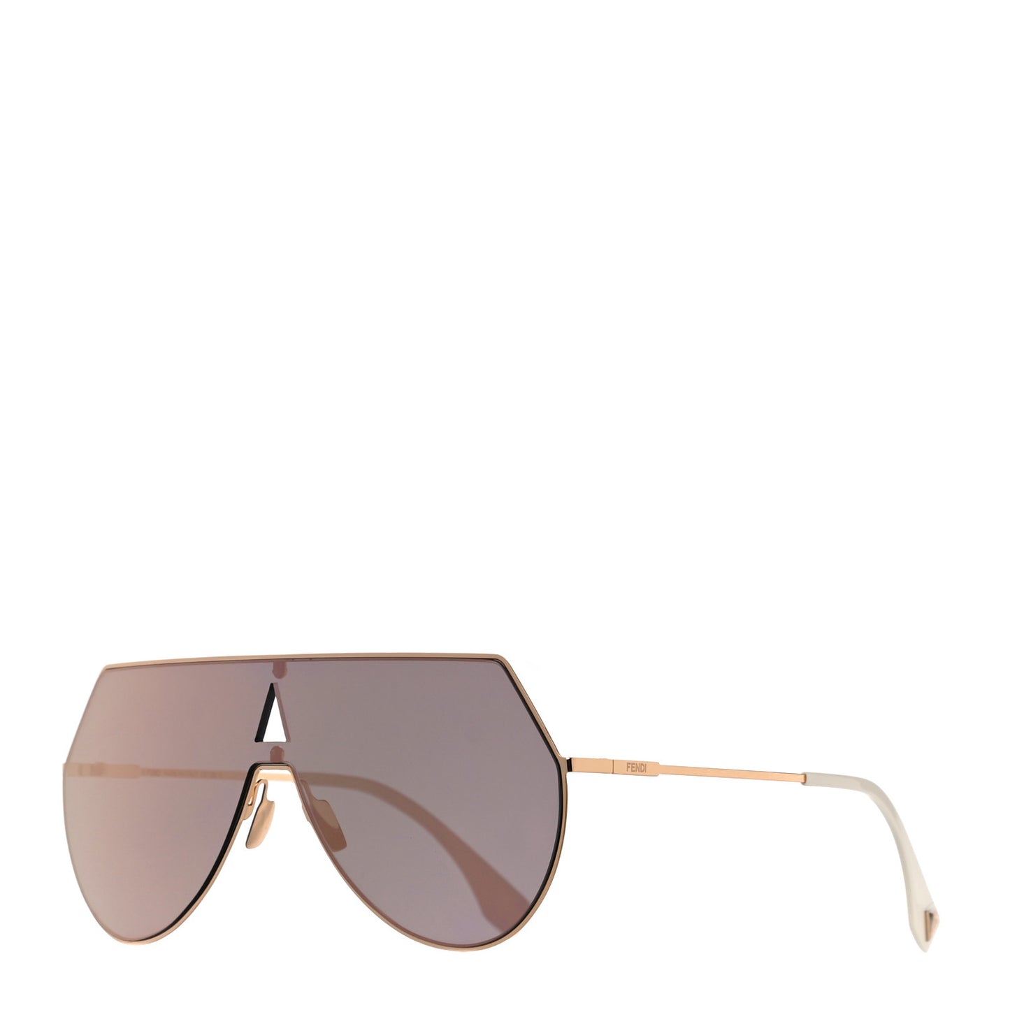 Metal Mirrored Eyeline Sunglasses FF 0193/S Matte Gold
