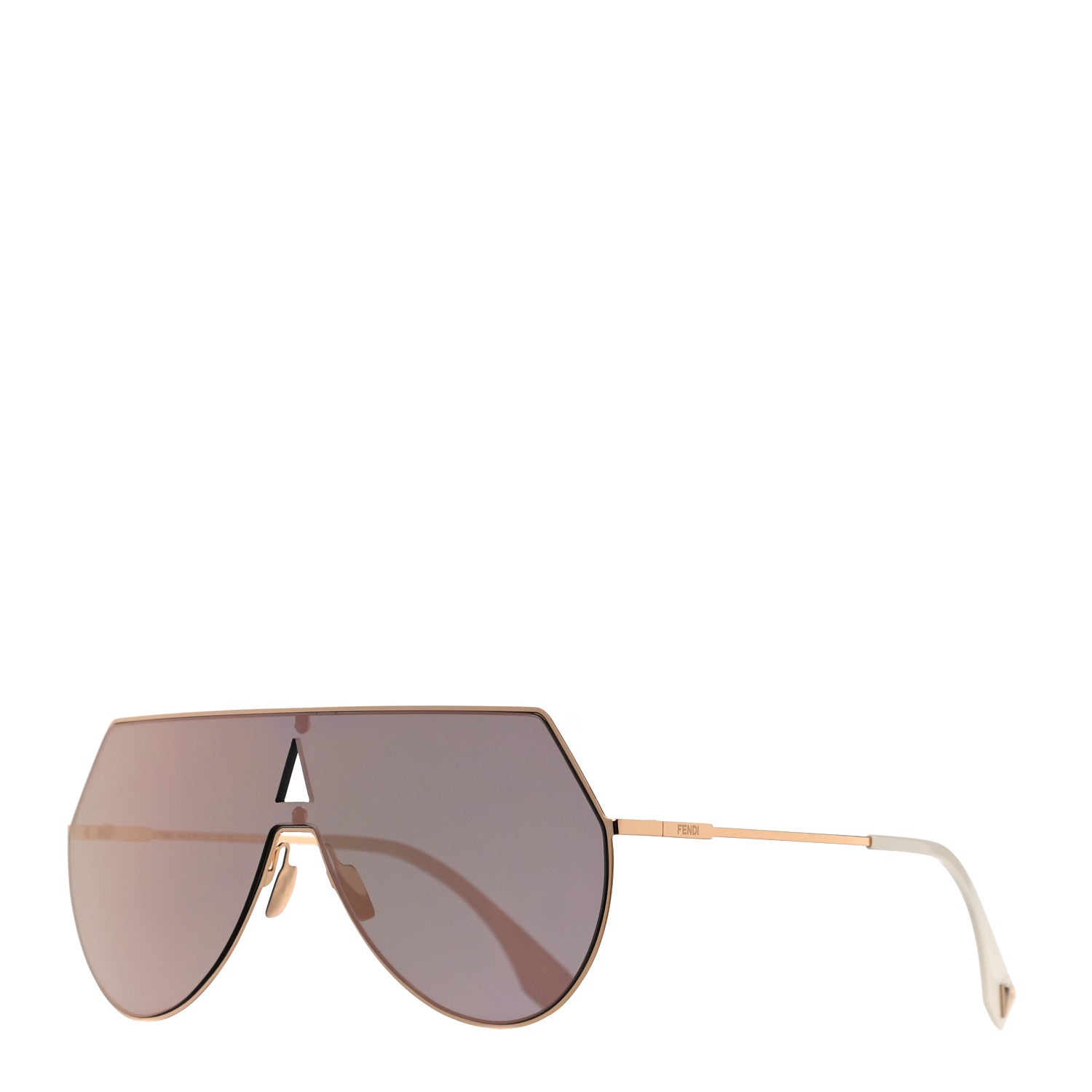 Fendi Metal Mirrored Eyeline Sunglasses FF 0193/S Matte Gold 1 of 7