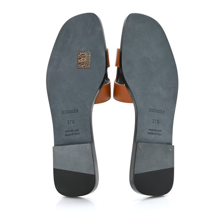 Hermes Epsom Oran Sandals 37.5 Naturel 5 of 9