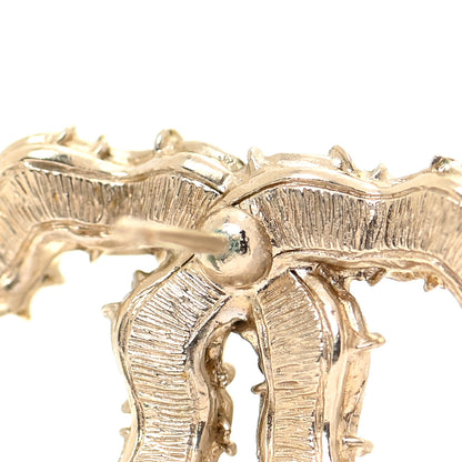 Chanel Crystal CC Earrings Gold 5 of 6