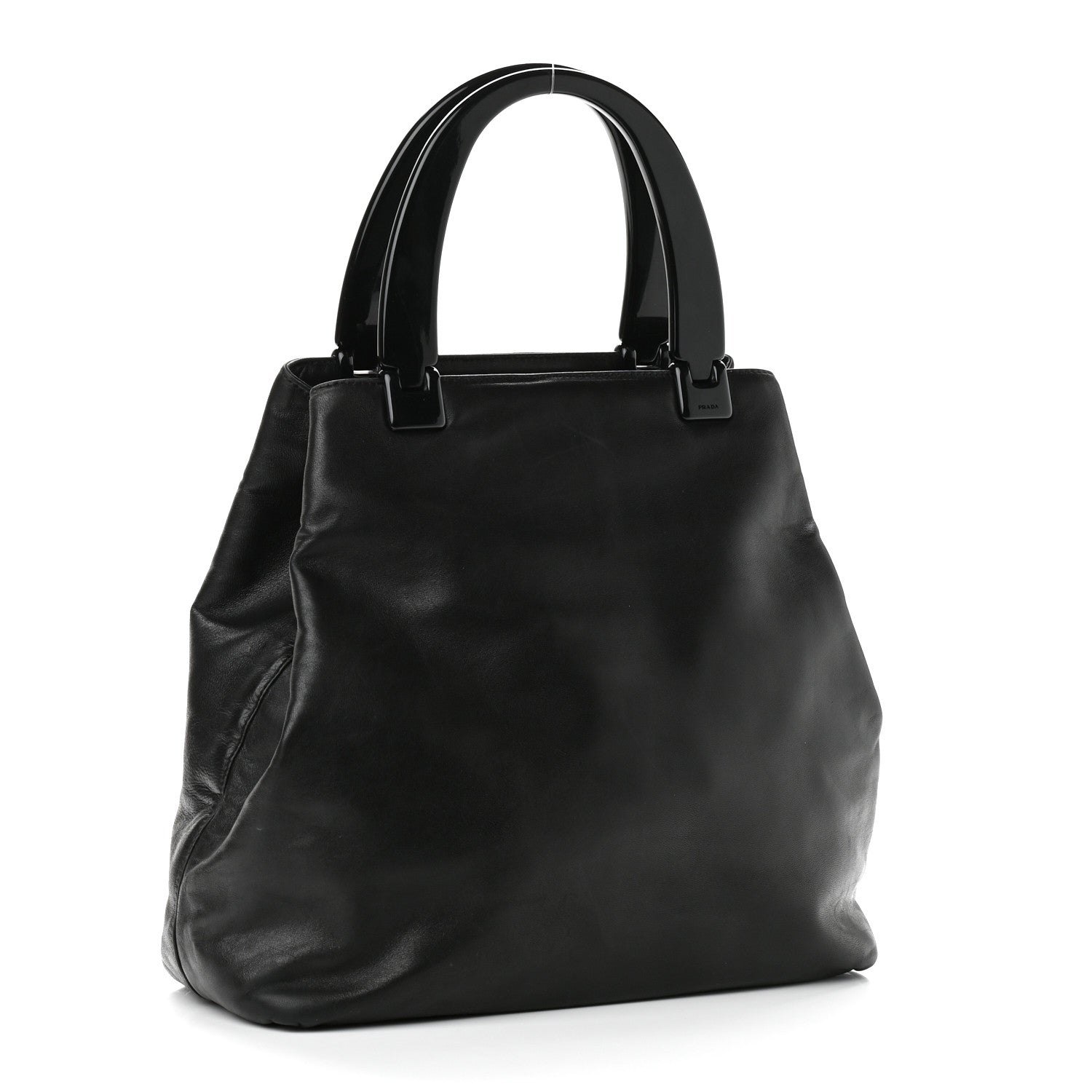 Prada Soft Calfskin Top Handle Tote Black 3 of 13