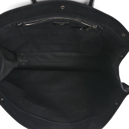 Saint Laurent Linen Calfskin Rive Gauche Tote Black 5 of 13