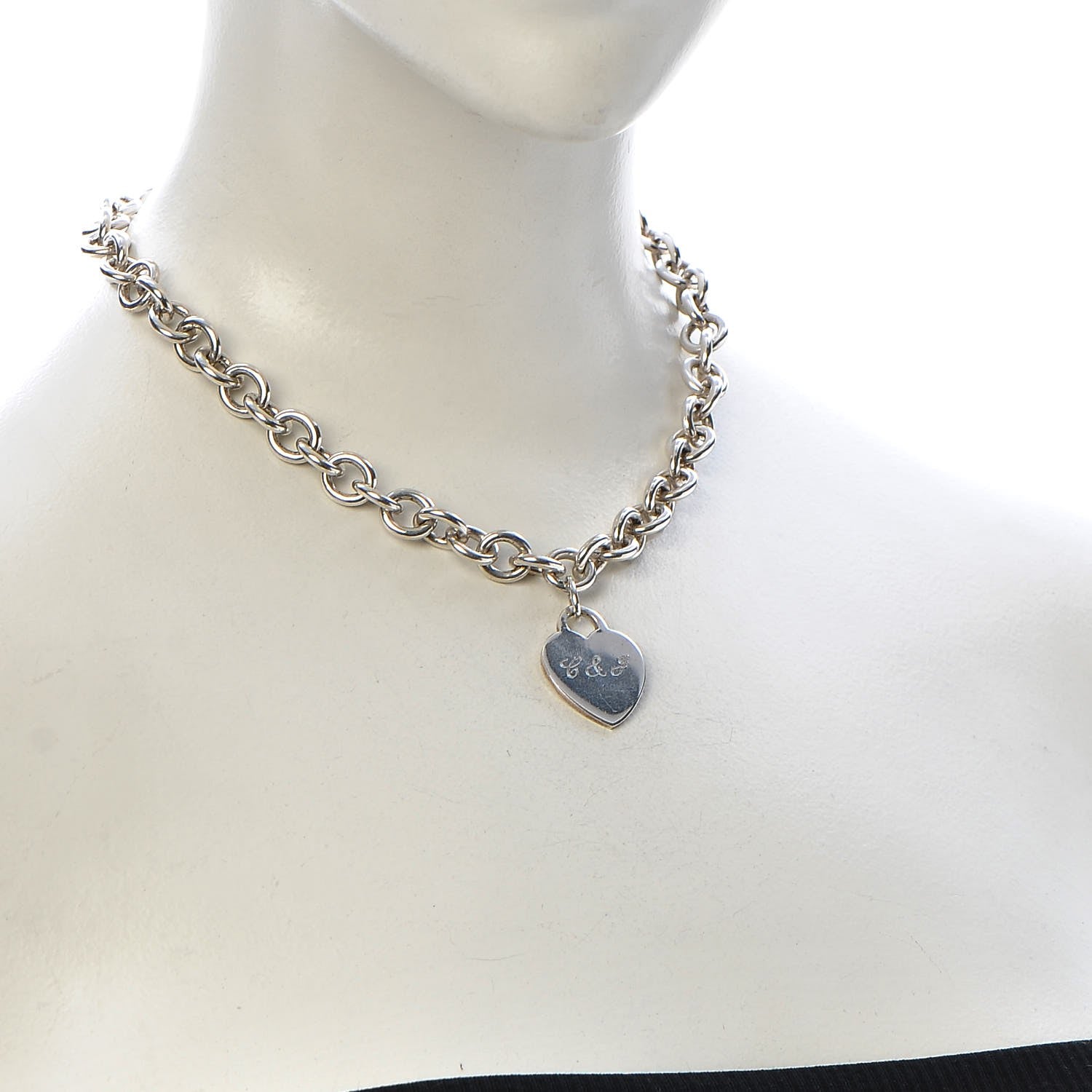 Tiffany Sterling Silver Heart Tag Necklace 2 of 6