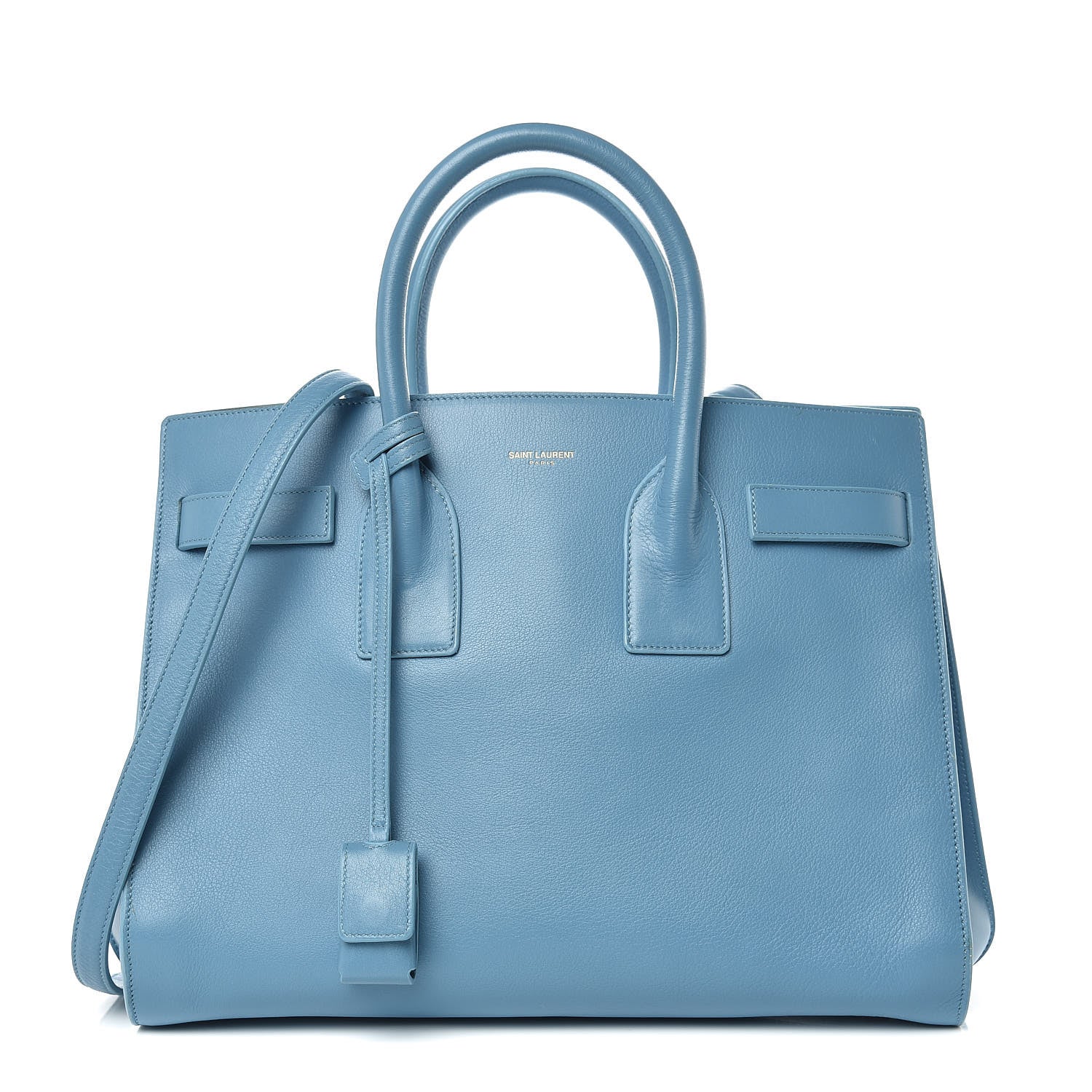 Saint Laurent Grained Calfskin Small Sac De Jour Light Blue 1 of 19
