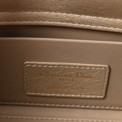 Christian Dior Metallic Ostrich Small Lady D-Joy Champagne 6 of 10