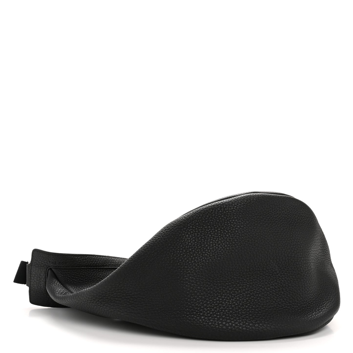 Grained Calfskin Large Slouchy Banana Bag Black