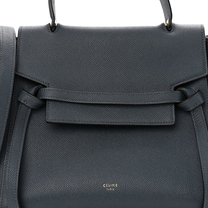 Celine Baby Grained Calfskin Micro Belt Bag Steel Blue 8 of 10