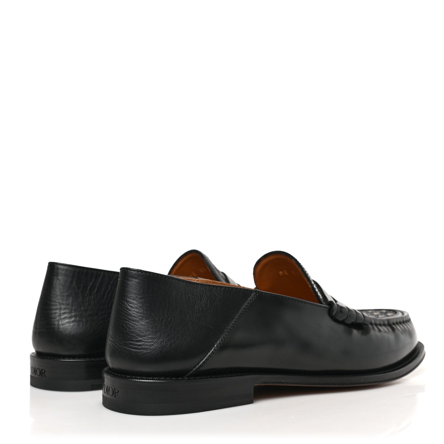 Smooth Calfskin Oblique Blake Loafers 40 Black