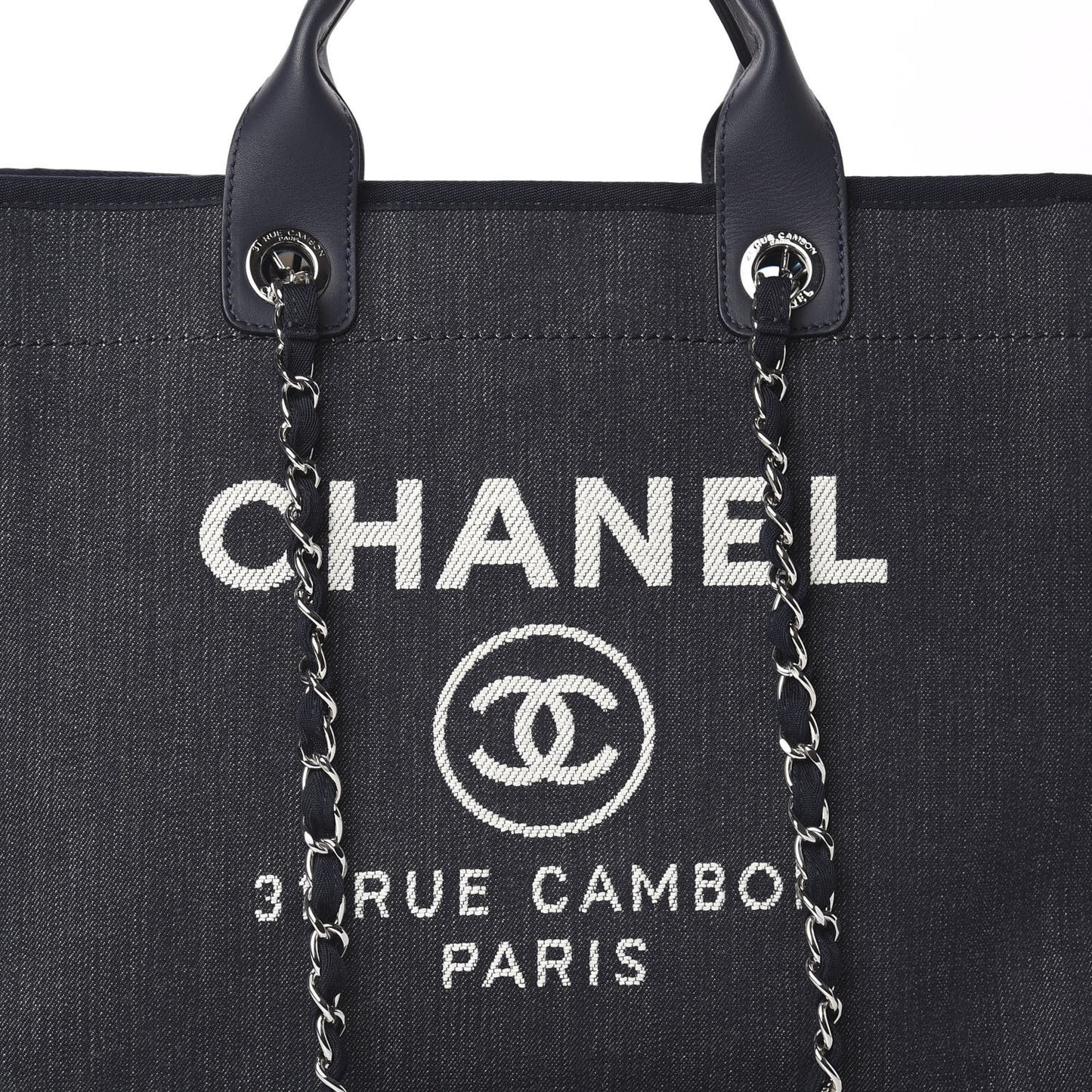 Denim Medium Deauville Tote Dark Blue