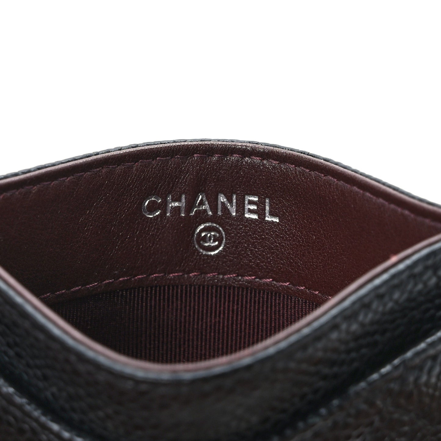 Caviar Quilted Card Holder Black